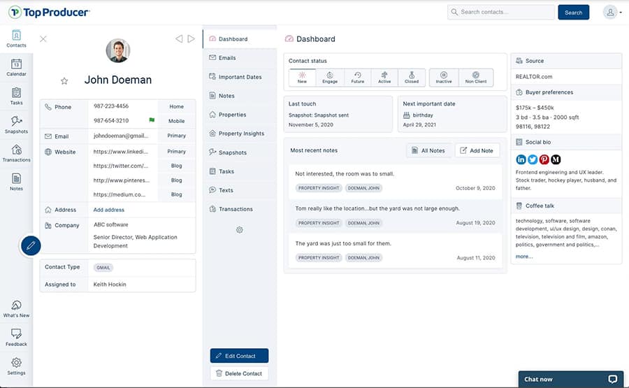 Top Producer Dashboard