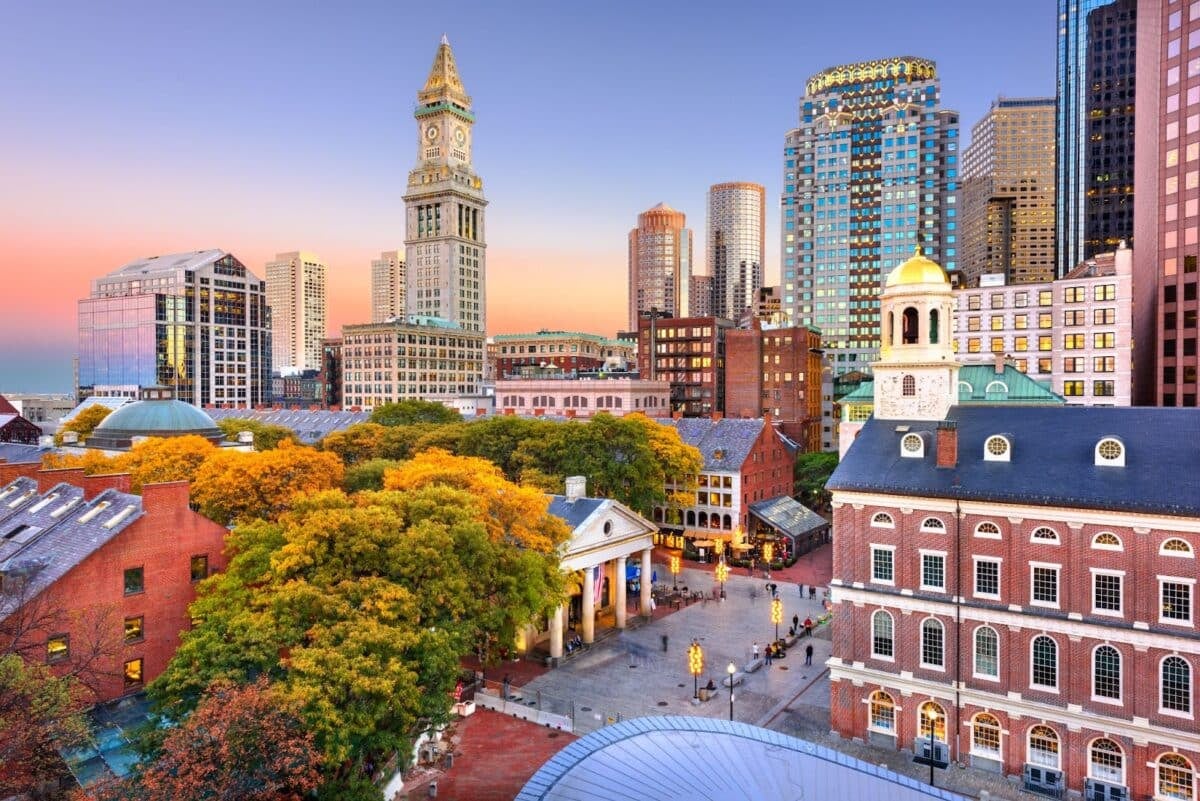 Boston, Massachusetts skyline. 