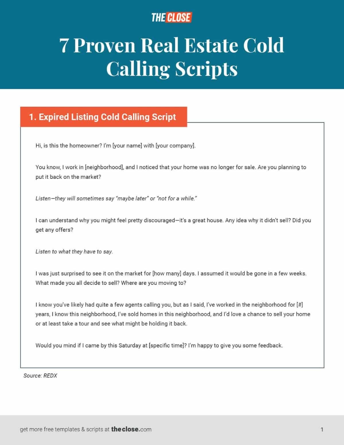 Preview image of downloadable cold calling scripts