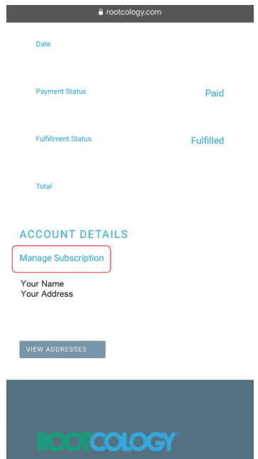 Manage subscription on mobile