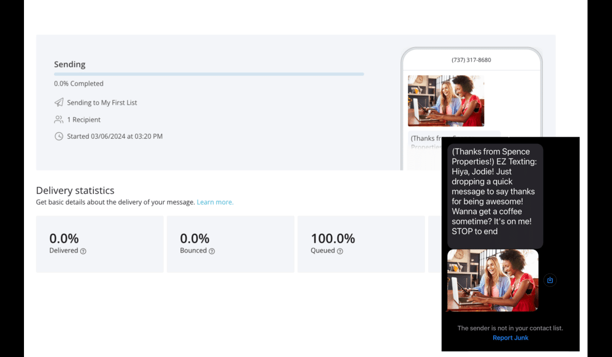 EZ Texting's analytics shows you data to help keep your list clean