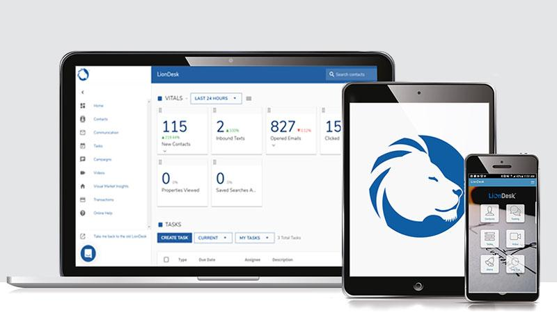 Image of LionDesk's desktop and mobile interface