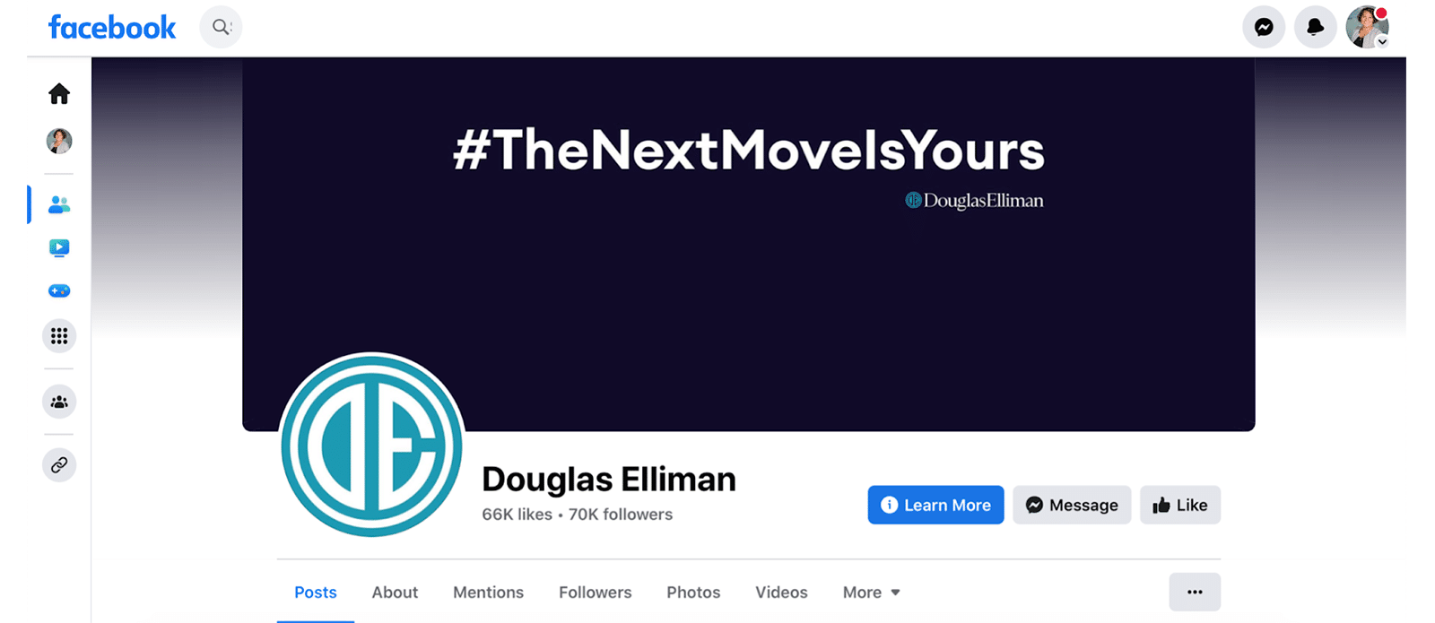 Douglas Elliman real estate Facebook page