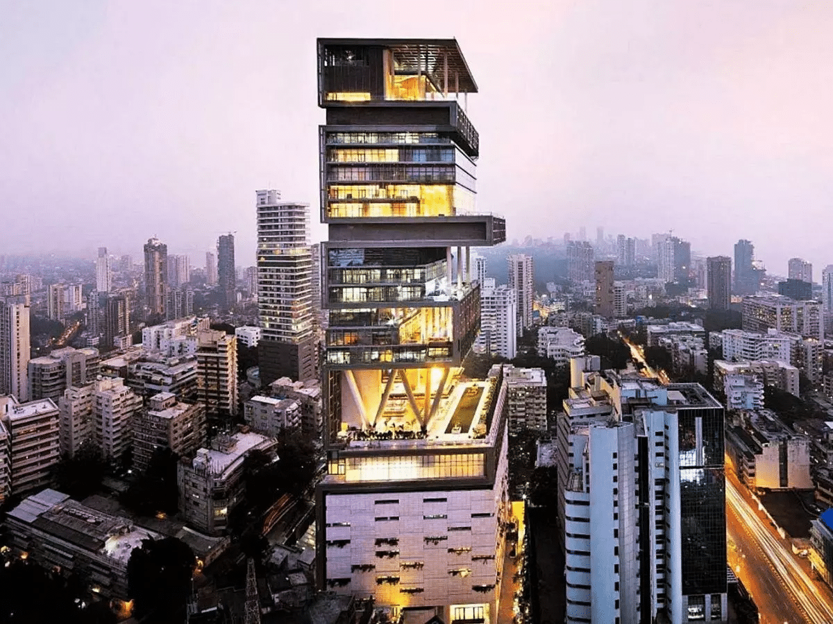 Antilia' exterior, the largest residential home in the world