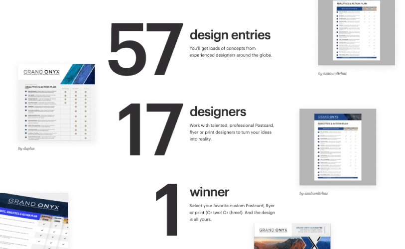  Screenshot of 99designs sample flyer contest